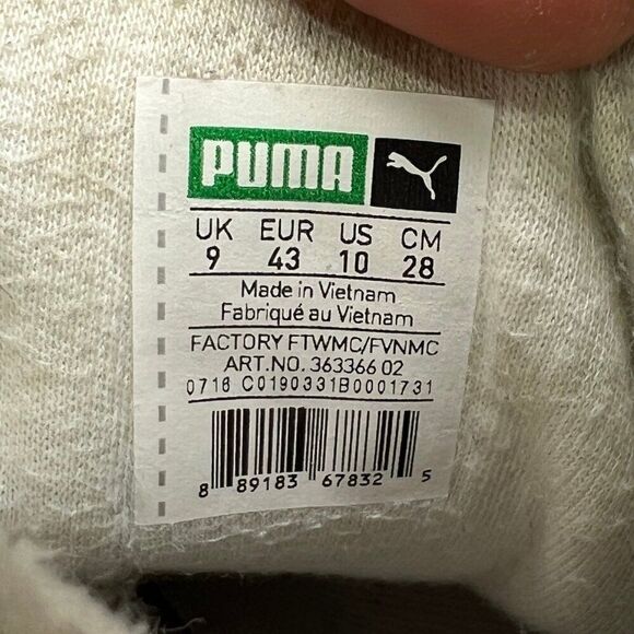 Puma Men's Size 10 The Ren Boot White Leather High Top Sneakers - Picture 12 of 12